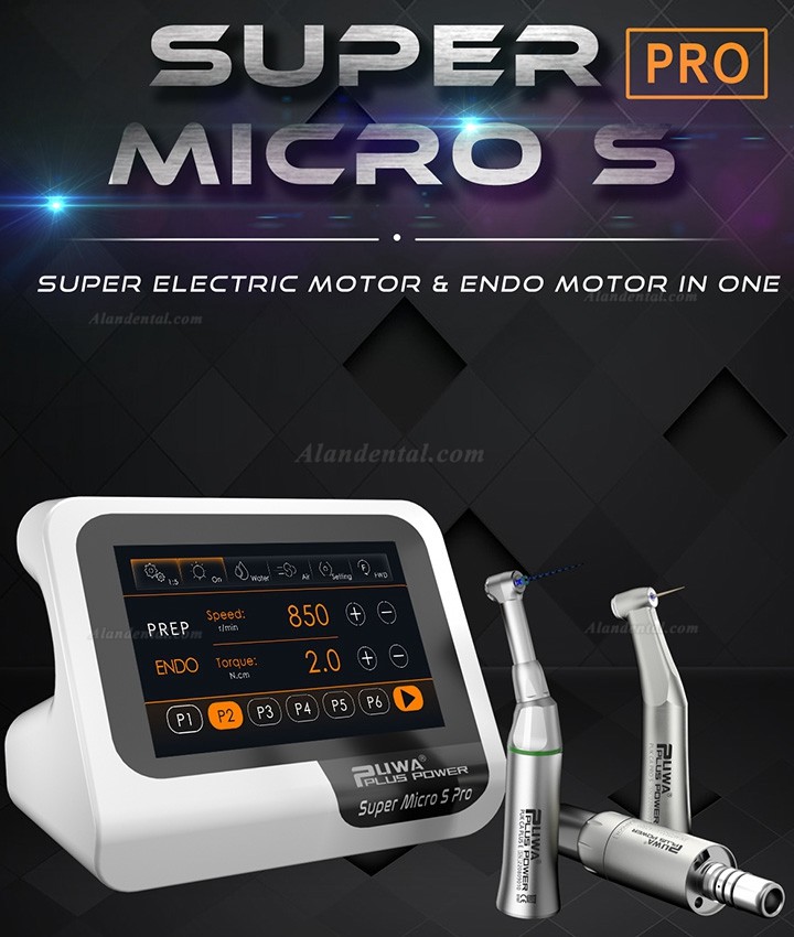 Pluspower® Super Micro S Pro Dental Brushless Electric Endo Motor (PREP/ENDO Mode 2in1)